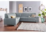 Ecksofa DOMO COLLECTION "Anzio in kubischer Formensprache, flache Armlehnen, L-Form", grün (mint), B:259cm H:85cm T:191cm, Sofas, Ecksofa, Wahlweise mit Bettfunktion und Federkern für hohen Sitzkomfort