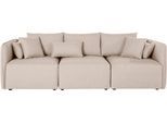 3-Sitzer OTTO HOME "Nöre", beige, B:262cm H:86cm T:90cm, Samtoptik (100% Polyester);Struktur (100% Polypropylene);Webstoff (100% Polyester;Struktur fein (100% Polyester));Luxus-Microfaser Lederoptik (100% Polyester);Baumwoll-/Leinenmix (60% Baumwolle, 40% Leinen), Sofas, 3-Sitzer, 3 Teile, in vielen Bezugsqualitäten und Farben s. auch "Nöre"