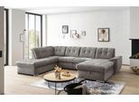 Wohnlandschaft EXXPO - SOFA FASHION "Durango, aufwendige Sitz- und Rückenverarbeitung, bequem, U-Form", grau (taupe), B:340cm H:92cm T:248cm, Sofas, Wohnlandschaft, inkl. Kopfteilverstellung, wahlweise mit Bettfunktion und Bettkasten