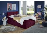 Boxspringbett HOME AFFAIRE "Fornoli", rot, B:140cm L:210cm, Komplettbetten, Boxspringbett, inkl. Topper und Bettkasten, H3 in zwei Matratzenarten