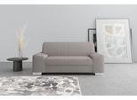2-Sitzer DOMO COLLECTION "Anzio in kubischer Formensprache, flache Armlehnen, Breite 184cm", braun (schlamm), B:184cm H:85cm T:93cm, Sofas, 2-Sitzer, wahlweise mit Federkern
