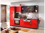 Spülenschrank KOCHSTATION "KS-Paris", grau (rot, anthrazit), B:110cm H:85cm T:60cm, Holzwerkstoff, Schränke, Spülenschrank