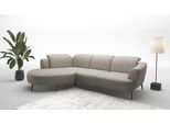 Ecksofa SIT & MORE "Zoe", grau (taupe), B:309cm H:87cm T:199cm, 95% Polyester, 5% Polyamid, Sofas, Ecksofa, ink.Sitztiefenverstellung, wahlweise mit Kopfteilverstellung