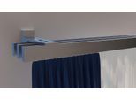 Gardinenstange INDEKO "Bern", silber (edelstahlfarben), L:160cm, Aluminium, Gardinenstangen, Gardinenstange, Innenlauf Komplett-Set inkl. Gleitern und Montagematerial