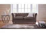 Chesterfield-Sofa HOME AFFAIRE "Reims", braun, B:180cm H:76cm T:88cm, Samtoptik (100% Polyester), Sofas, Chesterfield-Sofa, mit echter Chesterfield-Knopfheftung, hochwertige Verarbeitung