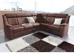 Ecksofa SIT & MORE "Basel L-Form", braun (mokka), B:261cm H:98cm T:211cm, Altara Nubuck, Luxus-Microfaser (100% Polyester;PRIMABELLE-Microfaser, Luxus-Microfaser (100% Polyester;SOFTLUX-Kunstleder;NaturLEDER (echtes Rindsleder), Sofas, Ecksofa, wahlweise mit Relaxfunktion