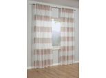 Gardine SEHLBACH "Schal Blockstreifen" Gr. 2, rosa, B:140cm H:245cm, Polyester, Gardinen, Gardine, mit Gardinenband und verdeckten Schlaufen