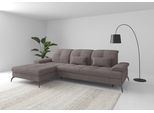 Ecksofa SIT & MORE "Amica, L-Form, inkl. Sitztiefenverstellung & Armteilverstellung", beige (taupe), B:279cm H:90cm T:185cm, 90% Polyester, 10% Polyamid, Sofas, Ecksofa, wahlweise mit Bettfunktion, Bettkasten und Kopfteilverstellung