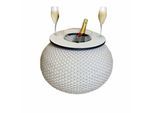 Beistelltisch COOTAB COOLER TABLE "Beistelltisch mit Acryl-Kühler Milano 40 cm", beige (champagner), B:55cm H:40cm, Tische, Beistelltisch