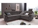 Ecksofa HOME AFFAIRE "Cardoso L-Form", grau, B:249cm H:90cm T:209cm, Luxus-Microfaser Lederoptik (100% Polyester);Luxus-Microfaser (100% Polyester);Luxus-Microfaser ALTARA NUBUCK (100% Polyester);Struktur (100% Polyester), Sofas, Ecksofa, Federkern, wahlweise mit Bett, Schubkasten, teilweise Relaxfunktion