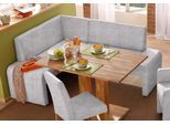 Eckbank HOME AFFAIRE "Bologna", grau (hellgrau (arizona 4411)), B:180cm H:84cm T:140cm, Sitzbänke, Eckbank, in 2 Größen (langer Schenkel 180 oder 200 cm), verschiedene Qualitäten