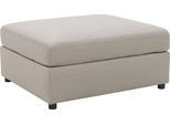 Polsterhocker DOMO COLLECTION "Solskin, individuell erweiterbar", silber, B:96cm H:45cm T:78cm, 100% solution dyed Acryl, Hocker, Polsterhocker, Outdoor, großer Polsterhocker, B/T/H 96/78/45 cm