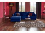 Ecksofa HOME AFFAIRE "Renesse L-Form", blau, B:234cm H:90cm T:160cm, Samtvelours 100% Polyester;Luxus-Microfaser ALTARA NUBUCK (100% Polyester), Sofas, Ecksofa, lose Kissen, Keder an Sitzkissen
