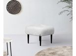 Polsterhocker "Dinah", weiß, B:64cm H:48cm T:64cm, 100% Polyester, LEGER HOME BY LENA GERCKE, Hocker, Polsterhocker, passend Zum Sessel "Dinah"