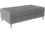 Polsterhocker HOME AFFAIRE "CHARRE XXL, Steppung im Sitzbereich, Maße: B/T/H: 118/73/40 cm", grau (dunkelgrau), B:118cm H:40cm T:73cm, 100% Polyester, Hocker, Polsterhocker, passend zur Serie CHARRE, auch in Cord und Bouclé