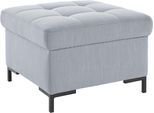 Hocker OTTO PRODUCTS "Grazzo", silber, B:64cm H:43cm T:64cm, 100% Polyester (recycelt), Hocker, Hocker, hochwertige Stoffe aus recyceltem Material, Steppung im Sitzbereich