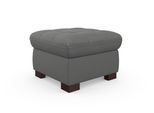 Hocker SIT & MORE "Luxor", grau (steel), B:60cm H:41cm T:60cm, Luxus-Microfaser ALTARA NUBUCK (100% Polyester);Soft clean (98% Polyester, 2% Polyamid);Struktur fein (100% Polyester), Hocker, Hocker, auch erhältlich in dem besonders leicht mit Wasser zu reinigen