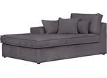 Ottomane OTTO HOME "Enid", grau, B:130cm H:75cm, 100% Polyester, Sofas, Ottomane, einzeln stellbar oder als Teil eines Modulsofas, fester Sitzkomfort