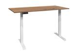 Schreibtisch MÄUSBACHER "Big System Office", weiß (weiß matt, stilring oak, weiß matt, stirling oak), B:120cm, Tische, Schreibtisch, Breite 120 cm, elektrisch höhenverstellbar