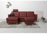 Ecksofa HOME AFFAIRE "Palmera L-Form, B: 244 cm - OTTO. Verlässliche Qualität.", rot (merlot), B:244cm H:89cm T:163cm, Luxus-Microfaser (100% Polyester);Struktur (100% Polyester);Luxus-Microfaser in Lederoptik (100% Polyester), Sofas, Ecksofa, optional Bettfunktion & Bettkasten, Federkern