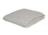 Betttuch IRISETTE "Vesuv 12", silber (silberfarben), B:150cm L:250cm, Jersey, Obermaterial: 100% Baumwolle, Bettlaken, Betttuch, flauschig und warm, ohne Gummizug