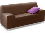 2-Sitzer DOMO COLLECTION "Amando zeitlos und modern, komfortabel", braun (espresso), B:142cm H:74cm T:79cm, Microfaser PRIMABELLE (100% Polyester);Kunstleder SOFTLUX;Struktur( 90% Polyester, 10% Polyacryl);NaturLEDER ( echtes Rindsleder, Sofas, 2-Sitzer, in vielen Bezugsvarianten, auch in Leder