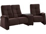 3-Sitzer EXXPO - SOFA FASHION "Tivoli, Kinosofa mit Relaxfunktion, mit Ablagetisch und Stauraum", braun, B:258cm H:109cm T:152cm, Sofas, 3-Sitzer, bequem und komfortabel, hohe Rückenlehne