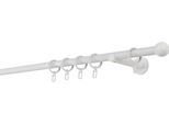 Gardinenstange MYDECO "20mm Ball Wandträger 12 cm", weiß, L:390cm, Gardinenstangen, Gardinenstange