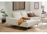 Ecksofa W.SCHILLIG "run, Designsofa mit tollem Sitzkomfort, bequem, L-Form", weiß (cream weiß z73), B:279cm H:88cm T:178cm, Longlife Xtra-Leder Z73: Naturwalkleder der Luxusklasse aus den erlesensten Rohhäuten. Hautstärke 1, 1 – 1, 3 mm;ROHLEDER Jacquard-Flachgewebe Q2 W60 (63% Polyester, 37% Polyacryl);ROHLEDER Chenille-Flachgewebe Q2 W77 (68% Polyacryl, 32% Polyester);Stoff S37 (100% Polyester),