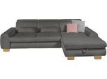 Ecksofa, grau (anthrazit), SET ONE BY MUSTERRING, Sofas, B/H/T: 307cm x 86cm x 195cm, Cord, Ottomane rechts, Sitzhöhe 49cm,Sitztiefenverstellung im 3-Sitzer,ohne Kopfteilverstellung,ohne Bettfunktion,ohne Bettkasten, 88% Polyester;12% Polyamid, Ecksofa, whlw. mit Funktion, Kaltschaum, in Cord, anthrazit, Sitzhöhe 49, B:307cm H:86cm T:195cm