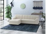 Ecksofa HOME AFFAIRE "Balme L-Form", beige, B:239cm H:75cm T:152cm, 95% Polyester, 5% Nylon, Sofas, Ecksofa, Inkl. Zierkissen, wahlweise mit Bettfunktion