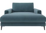 Chaiselongue HOME AFFAIRE "Downtown Loungemöbel zum Relaxen, B/T/H: 132/170/84 cm", blau (petrol), B:132cm H:84cm T:170cm, 88% Polyester, 12% Polyacryl, Sofas, Chaiselongue, auch in Bouclé, Cord und Easy care - leicht mir Wasser zu reinigen