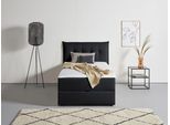 Boxbett HOME AFFAIRE "Kederleicht", grau (anthrazit), B:155cm L:213cm, Komplettbetten, Boxbett, inklusive Bettkasten & Topper, in 4 Breiten und 2 Härtegraden