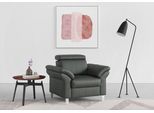 Sessel SIT & MORE "Arngast", grau (anthrazit), B:101cm H:84cm T:93cm, Luxus-Microfaser ALTARA NUBUCK (100% Polyester);Struktur (100% Polyester);Flachgewebe (90% Polyester; 10% Polyamid), Sessel, Sessel, inklusive Federkern und Kopfteilverstellung