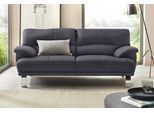 3-Sitzer TRENDMANUFAKTUR "Cecilia II, mit italienischem Design, tollen Details", grau (grafit), B:200cm H:87cm T:89cm, Struktur fein (100% Polyester);Microfaser Vintage (100% Polyester);Struktur (100% Polyester), Sofas, 3-Sitzer, mit tollem Sitzkomfort und Designfuß