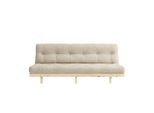 Schlafsofa KARUP DESIGN "Lean 200 Schlafsofa, Gästebett, Sofa mit Futonmatratze", beige, B:200cm H:73cm T:100cm, Bezug: 80% Baumwolle, 20% Polyester, Sofas, Schlafsofa, Inkl. Futonmatratze, Liegefläche 130x200 cm, FSC zertifizierte Kiefer
