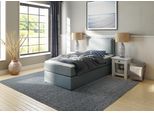 Boxspringbett HOME AFFAIRE "Lysann", blau (petrol), B:107cm L:215cm, Komplettbetten, Boxspringbett, 5fach verstellbares Kopfteil, in 4 Breiten, 3 Matratzenarten