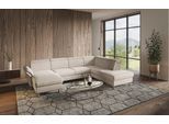 Wohnlandschaft HOME AFFAIRE "Calypso U-Form", beige (linen), B:334cm H:85cm T:227cm, 100%Polyester, Sofas, Wohnlandschaft, wahlweise mit motorischer Relaxfunktion