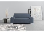 2-Sitzer DOMO COLLECTION "Anzio in kubischer Formensprache, flache Armlehnen, Breite 184cm", blau, B:184cm H:85cm T:93cm, Sofas, 2-Sitzer, wahlweise mit Federkern