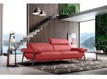 2,5-Sitzer EGOITALIANO "Anais, Designsofa mit erstklassigem Sitzkomfort, Fußfarbe schattengrau", rot, Sofas, B/H/T: 232cm x 74cm x 106cm, Leder NUVOLE, Leder »NUVOLE« (Echtes Rindsleder). Halbnatürliches, halbnarbiges Rindsleder mit einer natürlichen Körnung von 1, 2 bis 1, 4 mm. Dieses Leder hat eine weiche, wachsartige Haptik mit mattem Aussehen und einem Wolkeneffekt. Es handelt sich um ein Nat