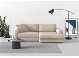 Ecksofa TRENDMANUFAKTUR "Bourbon, Mega Designsofa mit tollem Sitzkomfort, Breite 250cm, L-Form", grau (taupe), B:250cm H:84cm T:176cm, 92% Polyester, 8% Nylon, Sofas, Ecksofa, extra tiefe Sitzfläche, wahlweise mit Sitztiefenverstellung