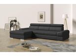 Ecksofa SIT & MORE "Broadway L-Form", schwarz, B:284cm H:79cm T:171cm, Luxus-NaturLeder;Luxus-Kunstleder;NaturLEDER;Microfaser Primabelle (100% Polyester), Sofas, Ecksofa, inklusive Kopfteilverstellung, wahlweise mit Bettfunktion