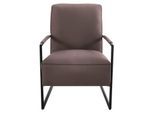 Cocktailsessel K+W KOMFORT & WOHNEN, braun (schwarzbraun), B:62cm H:77cm T:83cm, Sessel, Cocktailsessel, mit bezogenen Armlehnen, Gestell in Metall schwarz Struktur