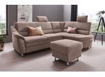 Ecksofa HOME AFFAIRE "Cardoso L-Form", braun (cappuccino), B:250cm H:90cm T:175cm, Struktur imprägniert (100% Polyester);Luxus-Microfaser ALTARA NUBUCK (100% Polyester);Struktur (52% Polyester, 35% Polyacryl, 13% Baumwolle);Luxus-Microfaser weich (90% Polyester, 10% Polyamid), Sofas, Ecksofa, Federkern, wahlweise mit Bett, Schubkasten