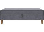 Stauraumhocker DOREL HOME "Lilly", grau (anthrazit), B:130cm H:43cm T:69cm, Hocker, Stauraumhocker, mit Stauraum, frei in Raum stellbar, Sitzhöhe 43 cm