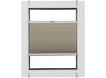 Wabenplissee SUNLINES "One Size Style Honeycomb TL", beige (sand, grau, grau), B:55cm H:100cm, Obermaterial: 85% Polyester, 15% sonstige Fasern, Plissees, Wabenplissee, Zubehörfarbe grau, zum Klemmen
