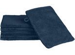 Waschhandschuh ROSS "Sensual Skin", blau (nachtblau), B:16cm L:22cm, Frottier, Handtücher, Waschhandschuh, mit Aloe-Vera-Öl veredelt