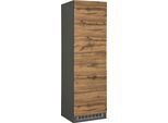 Kühlumbauschrank KOCHSTATION "KS-Trier", grau (wotaneiche, grafit), B:60cm H:200cm T:60cm, Holzwerkstoff, Schränke, Kühlumbauschrank, Breite 60 cm