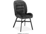 Esszimmerstuhl OMG DESIGN "Canberra", anthrazit, schwarz, anthrazit, B:51cm H:94cm T:62cm, Polyester, Stühle, Esszimmerstuhl, Esszimmerstuhl, pflegeleichter Samtvelour Bezug