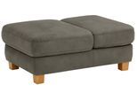 Polsterhocker HOME AFFAIRE "Dundee", grau (grau, beige), B:75cm H:46cm T:109cm, Luxus-Microfaser Florence (100% Polyester), Hocker, Polsterhocker, mit Klappfunktion - wie ein Sessel nutzbar